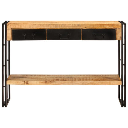 Tavolo Consolle 110x30x76 cm in Legno Massello di Mango
