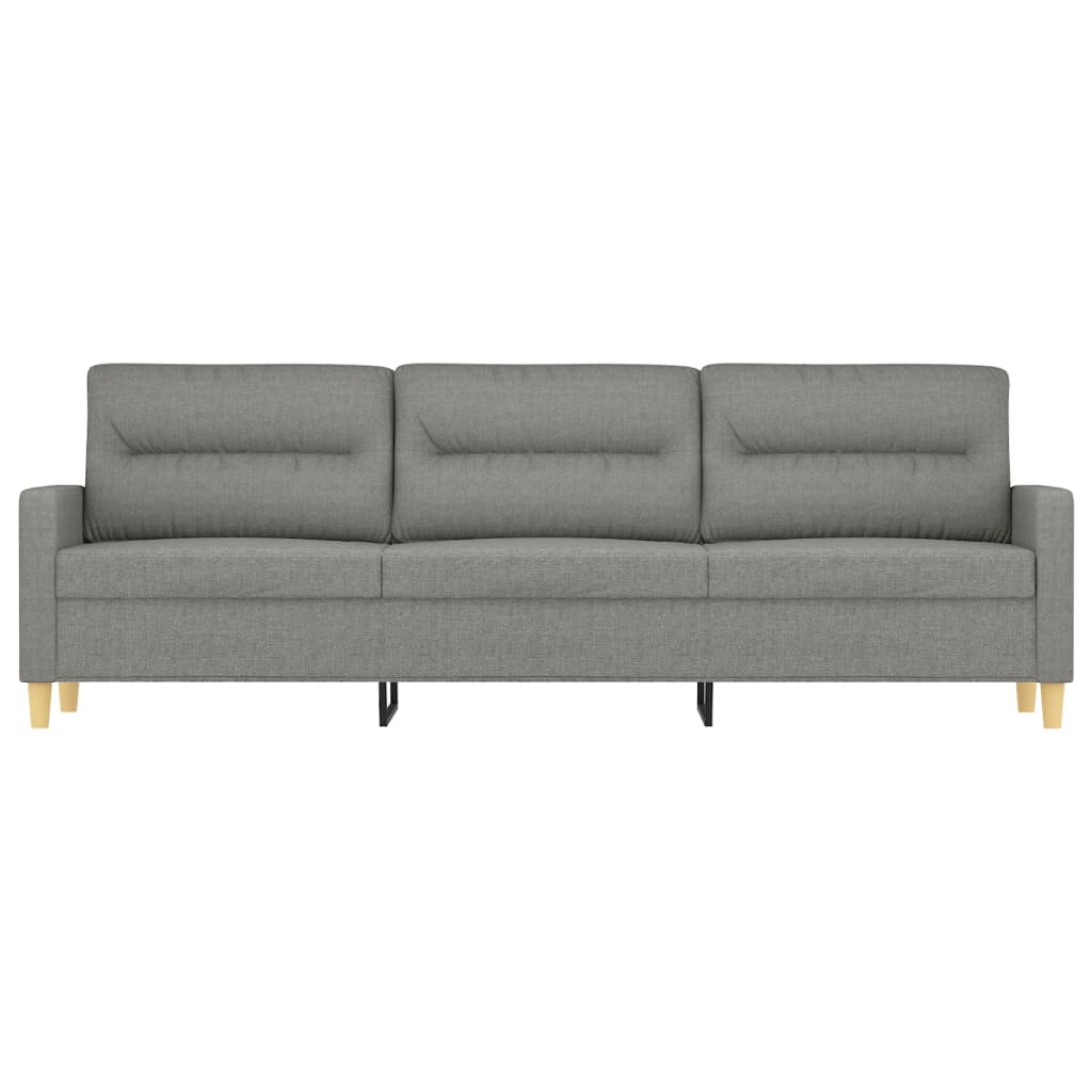 Divano a 3 Posti Grigio Scuro 210 cm in Tessuto