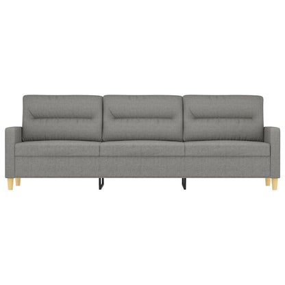 Divano a 3 Posti Grigio Scuro 210 cm in Tessuto