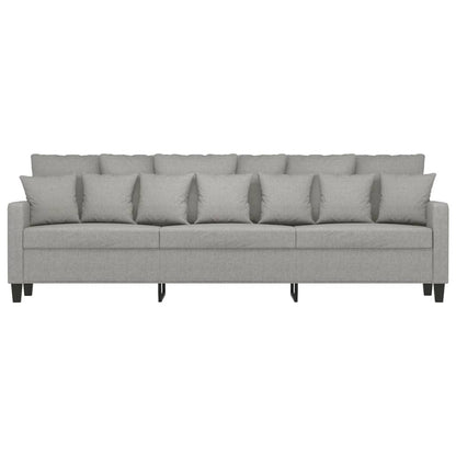 Divano a 3 Posti Grigio Chiaro 210 cm in Tessuto