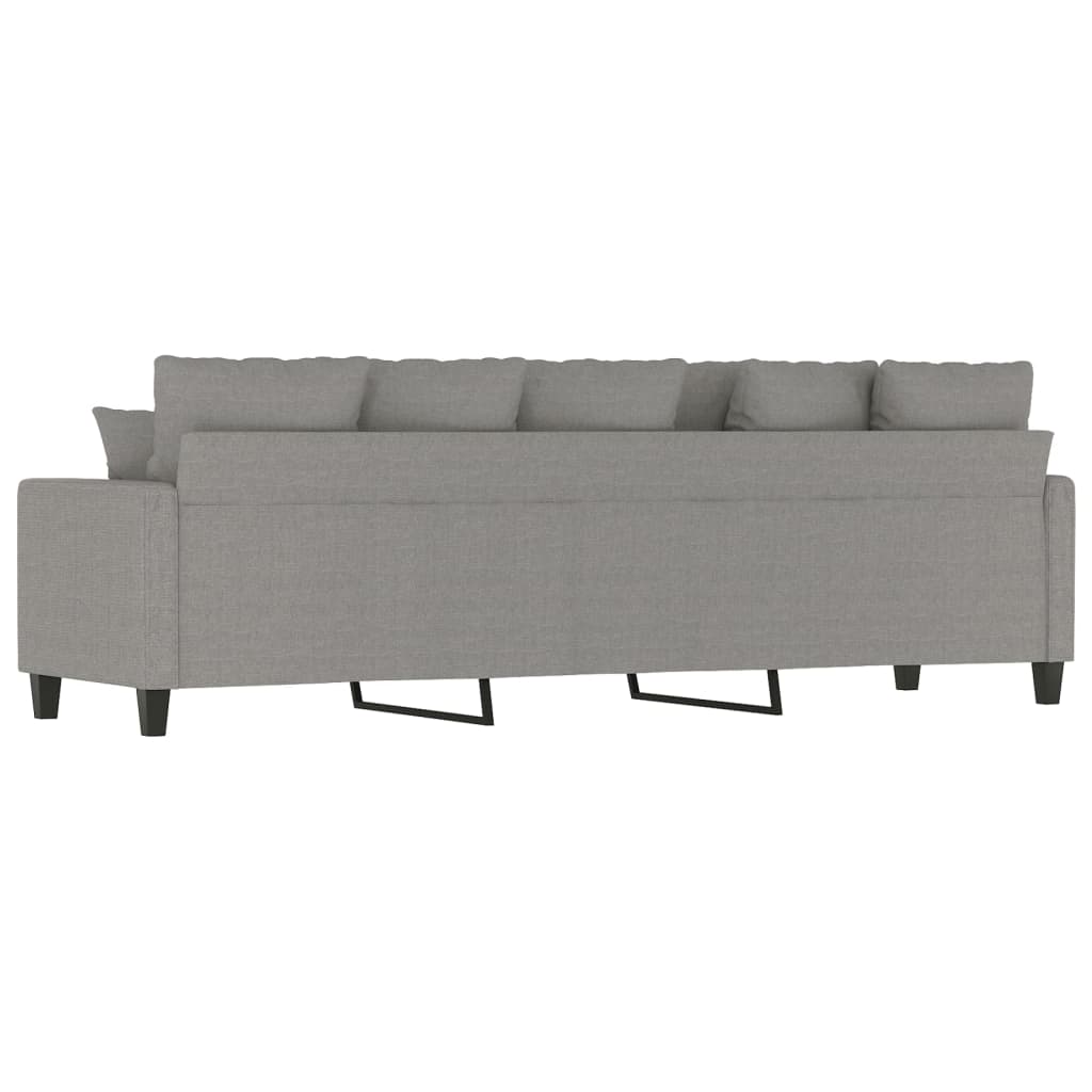 Divano a 3 Posti Grigio Chiaro 210 cm in Tessuto