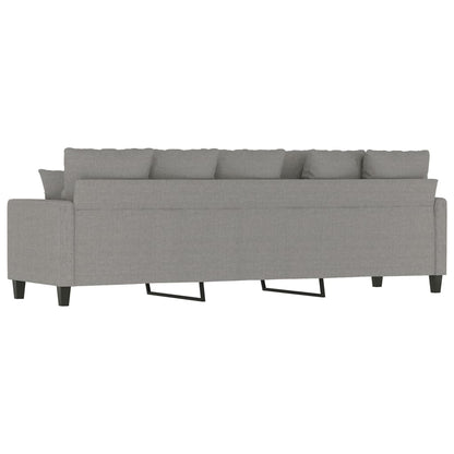 Divano a 3 Posti Grigio Chiaro 210 cm in Tessuto