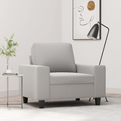 Poltrona Grigio Chiaro 60 cm in Tessuto Microfibra