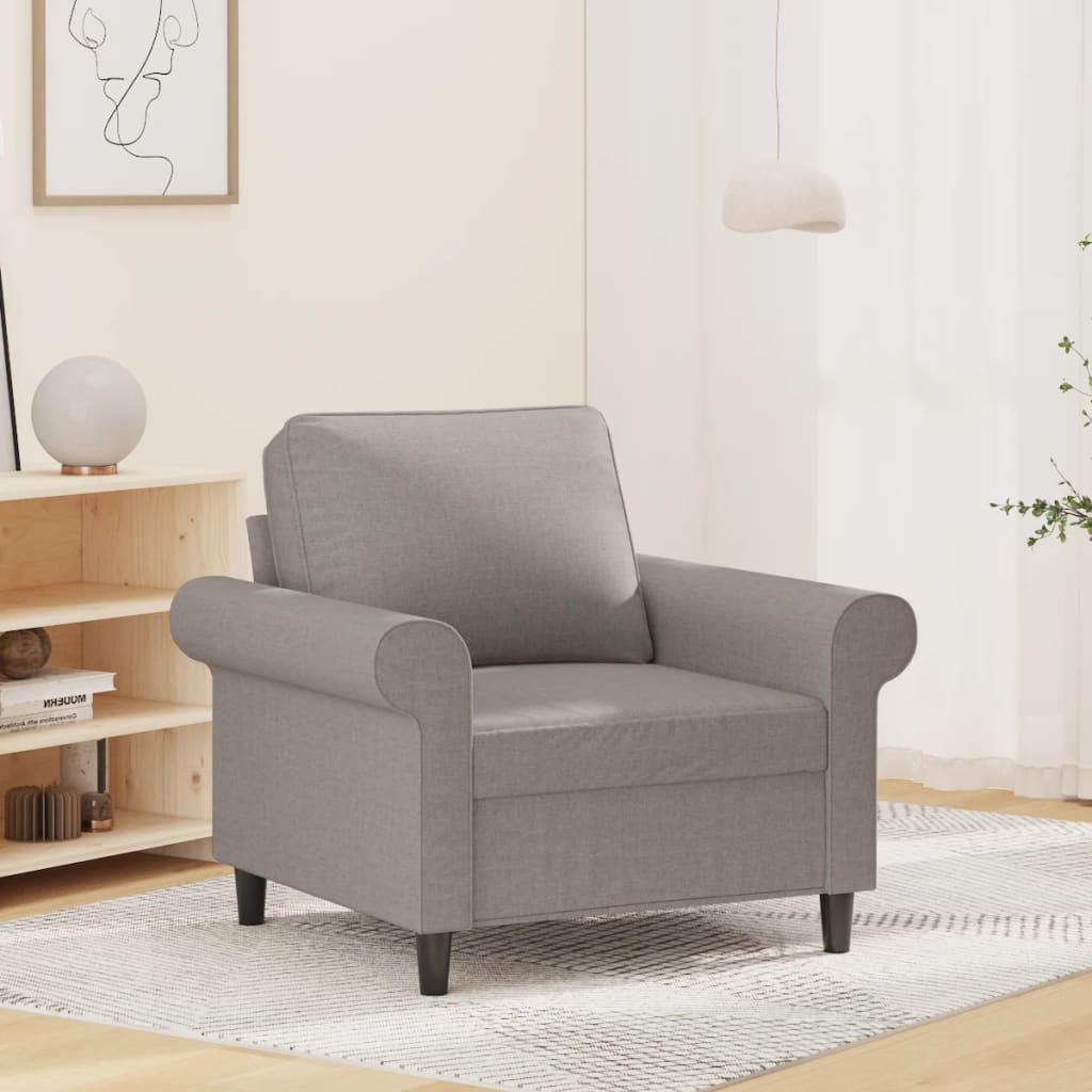 Poltrona Grigio Chiaro 60 cm in Tessuto