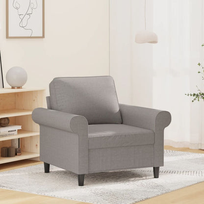 Poltrona Grigio Chiaro 60 cm in Tessuto