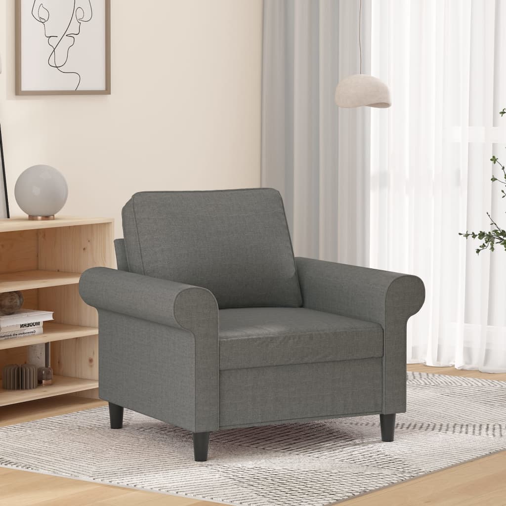Poltrona Grigio Scuro 60 cm in Tessuto