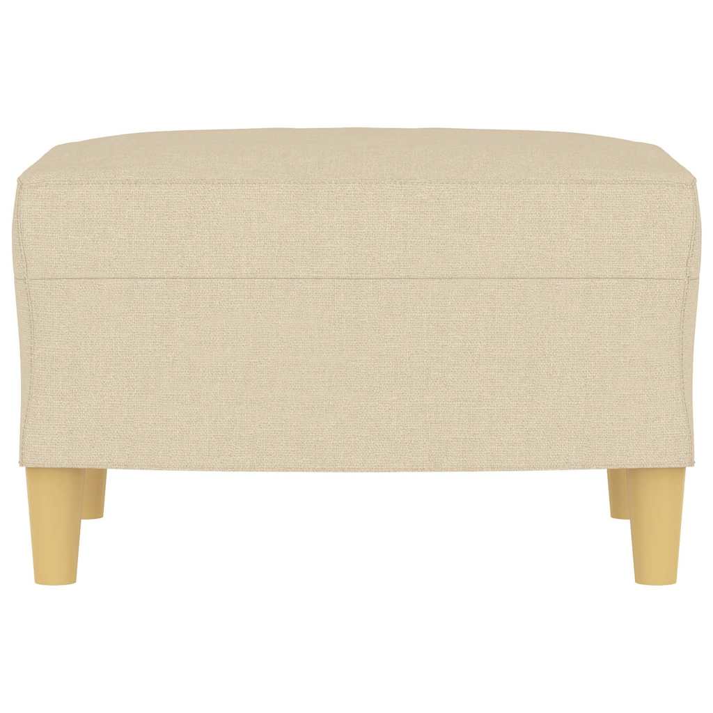 Poggiapiedi Crema 60x50x41 cm in Tessuto