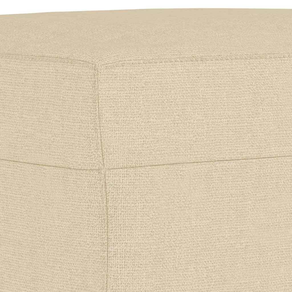 Poggiapiedi Crema 60x50x41 cm in Tessuto
