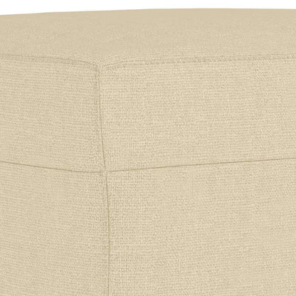 Poggiapiedi Crema 60x50x41 cm in Tessuto