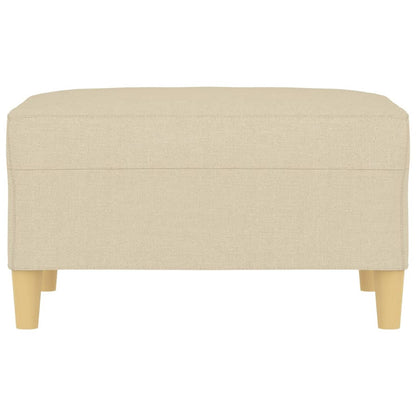Poggiapiedi Crema 70x55x41 cm in Tessuto