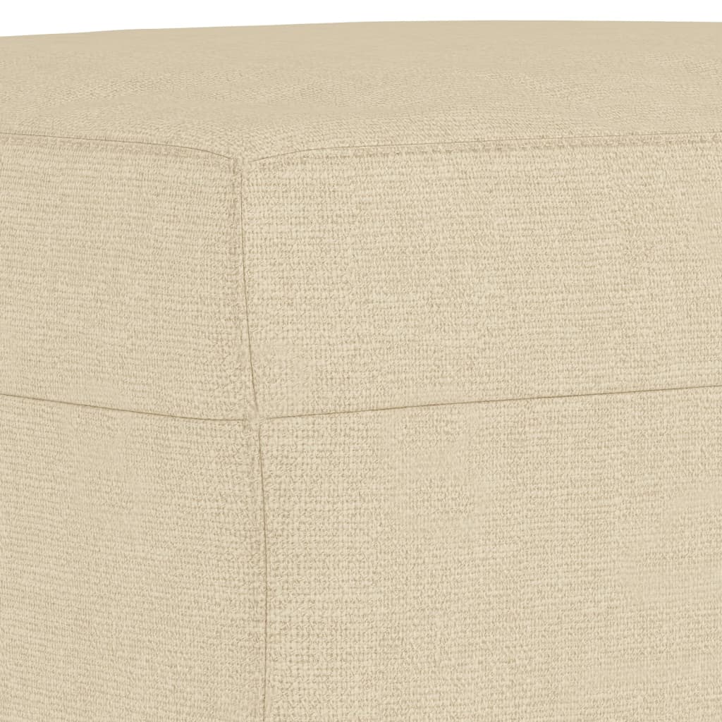 Poggiapiedi Crema 70x55x41 cm in Tessuto