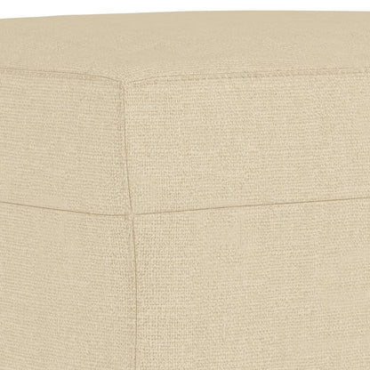 Poggiapiedi Crema 70x55x41 cm in Tessuto