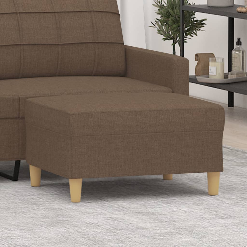 Poggiapiedi Marrone 70x55x41 cm in Tessuto