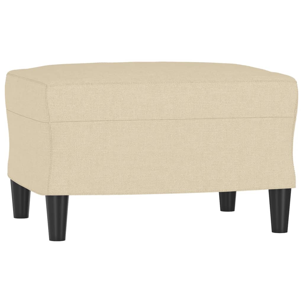 Poggiapiedi Crema 60x50x41 cm in Tessuto