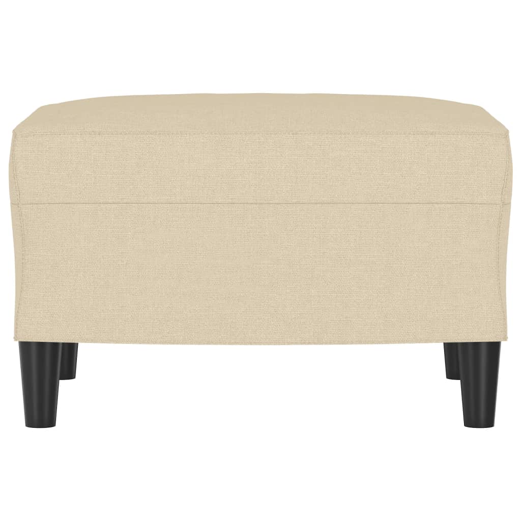 Poggiapiedi Crema 60x50x41 cm in Tessuto