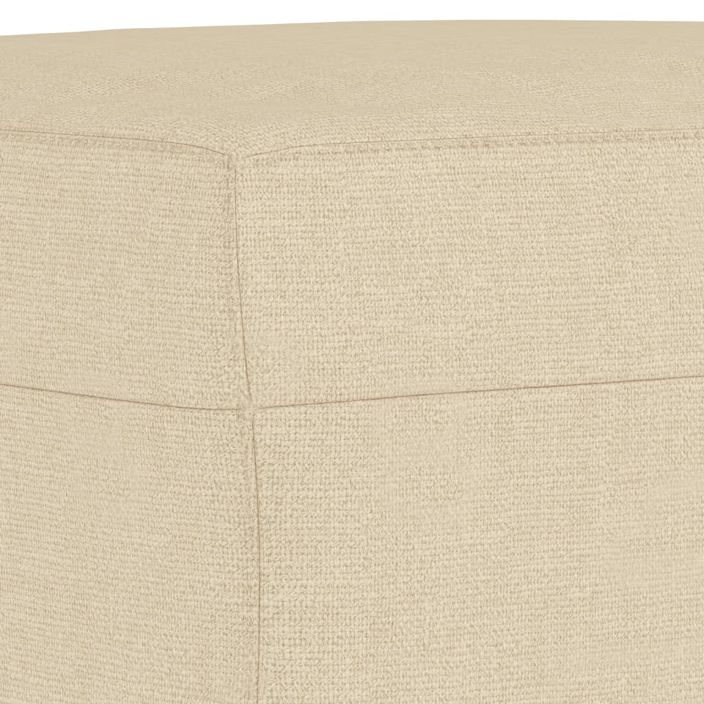 Poggiapiedi Crema 60x50x41 cm in Tessuto