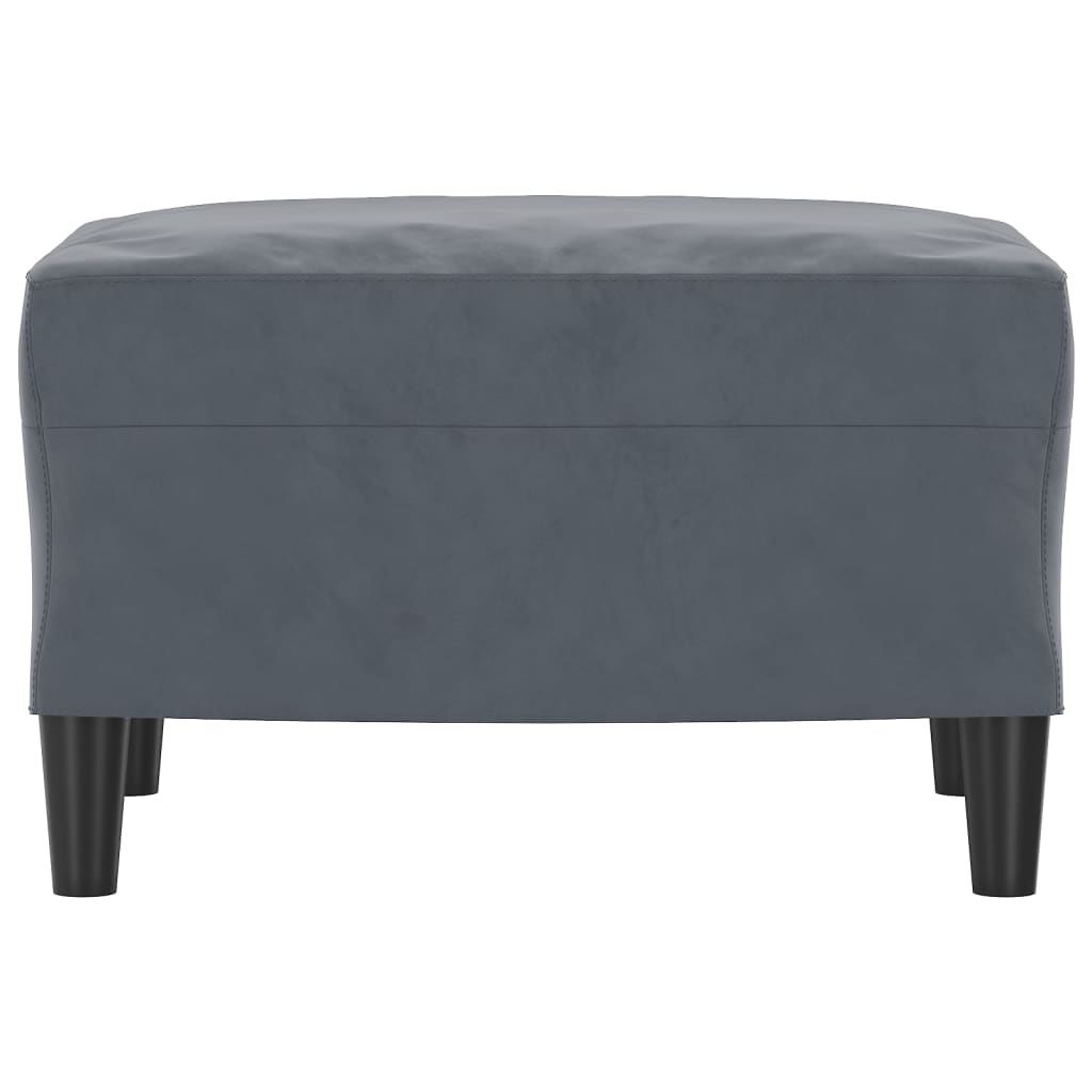 Poggiapiedi Grigio Scuro 60x50x41 cm in Velluto