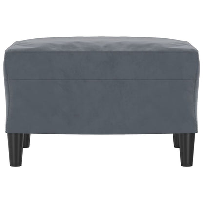 Poggiapiedi Grigio Scuro 60x50x41 cm in Velluto
