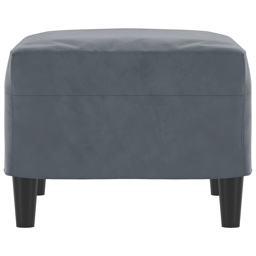 Poggiapiedi Grigio Scuro 60x50x41 cm in Velluto