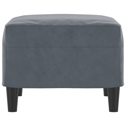 Poggiapiedi Grigio Scuro 60x50x41 cm in Velluto