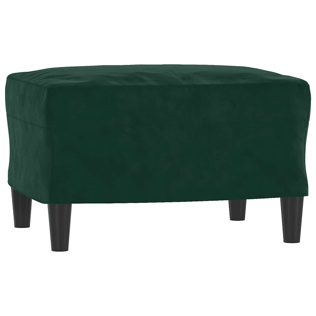 Poggiapiedi Verde Scuro 60x50x41 cm in Velluto