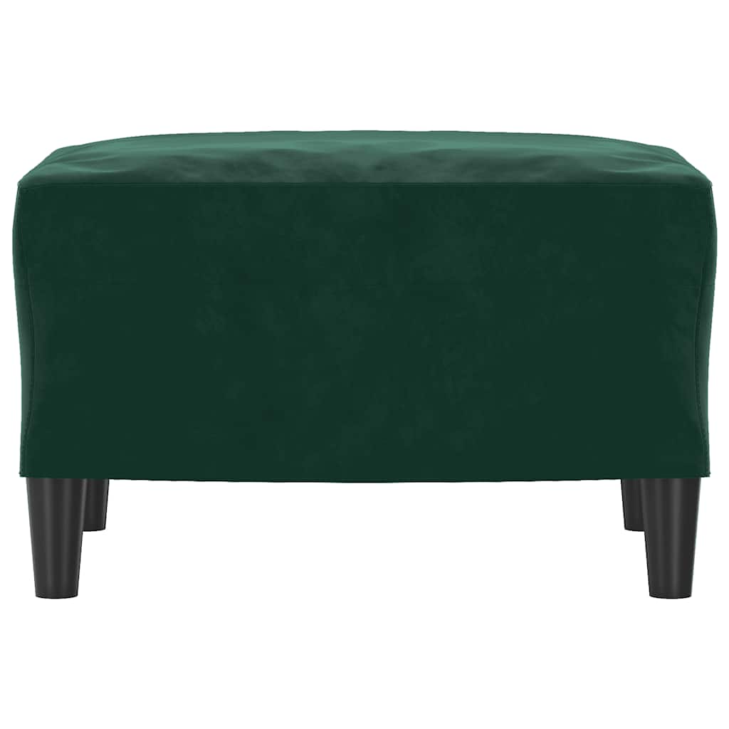 Poggiapiedi Verde Scuro 60x50x41 cm in Velluto