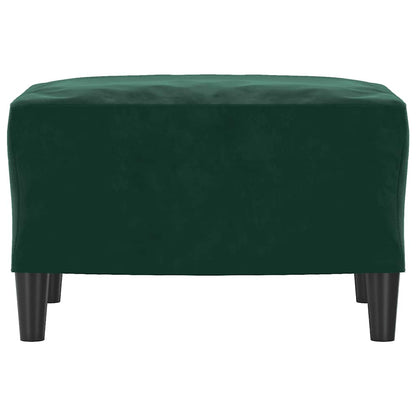 Poggiapiedi Verde Scuro 60x50x41 cm in Velluto