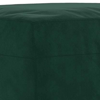 Poggiapiedi Verde Scuro 60x50x41 cm in Velluto