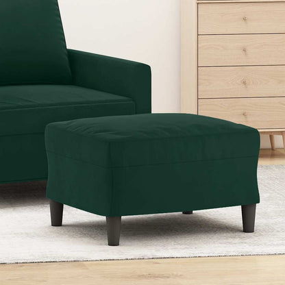 Poggiapiedi Verde Scuro 60x50x41 cm in Velluto