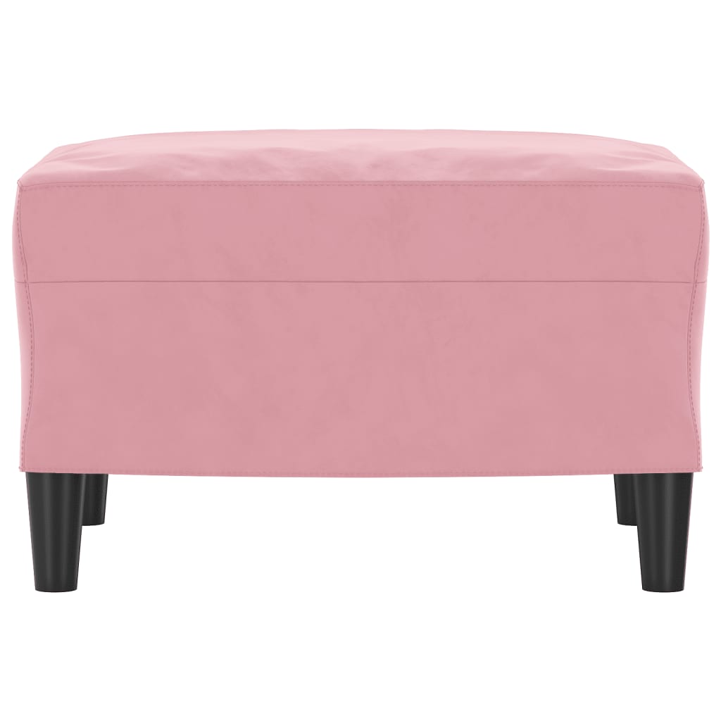 Poggiapiedi Rosa 60x50x41 cm in Velluto