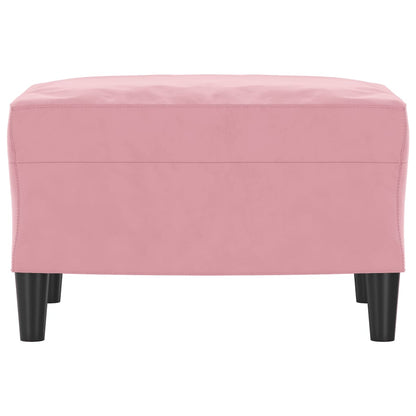 Poggiapiedi Rosa 60x50x41 cm in Velluto