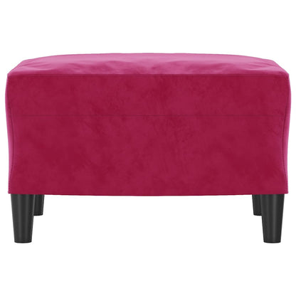 Poggiapiedi Rosso Vino 60x50x41 cm in Velluto