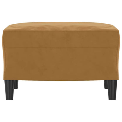 Poggiapiedi Marrone 60x50x41 cm in Velluto