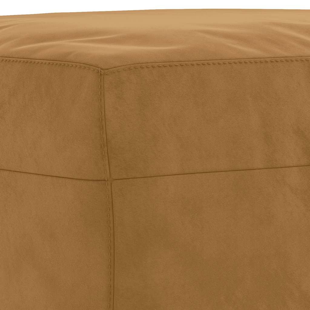 Poggiapiedi Marrone 60x50x41 cm in Velluto