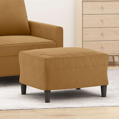 Poggiapiedi Marrone 60x50x41 cm in Velluto
