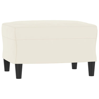 Poggiapiedi Crema 60x50x41 cm in Velluto
