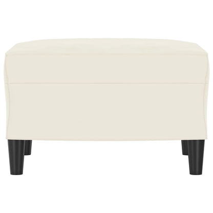 Poggiapiedi Crema 60x50x41 cm in Velluto