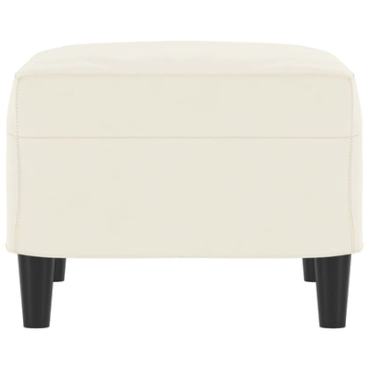 Poggiapiedi Crema 60x50x41 cm in Velluto