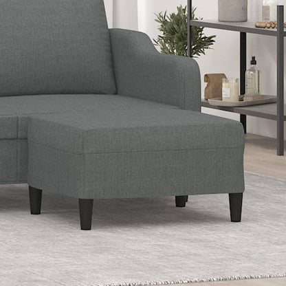 Poggiapiedi Grigio Scuro 70x55x41 cm in Tessuto