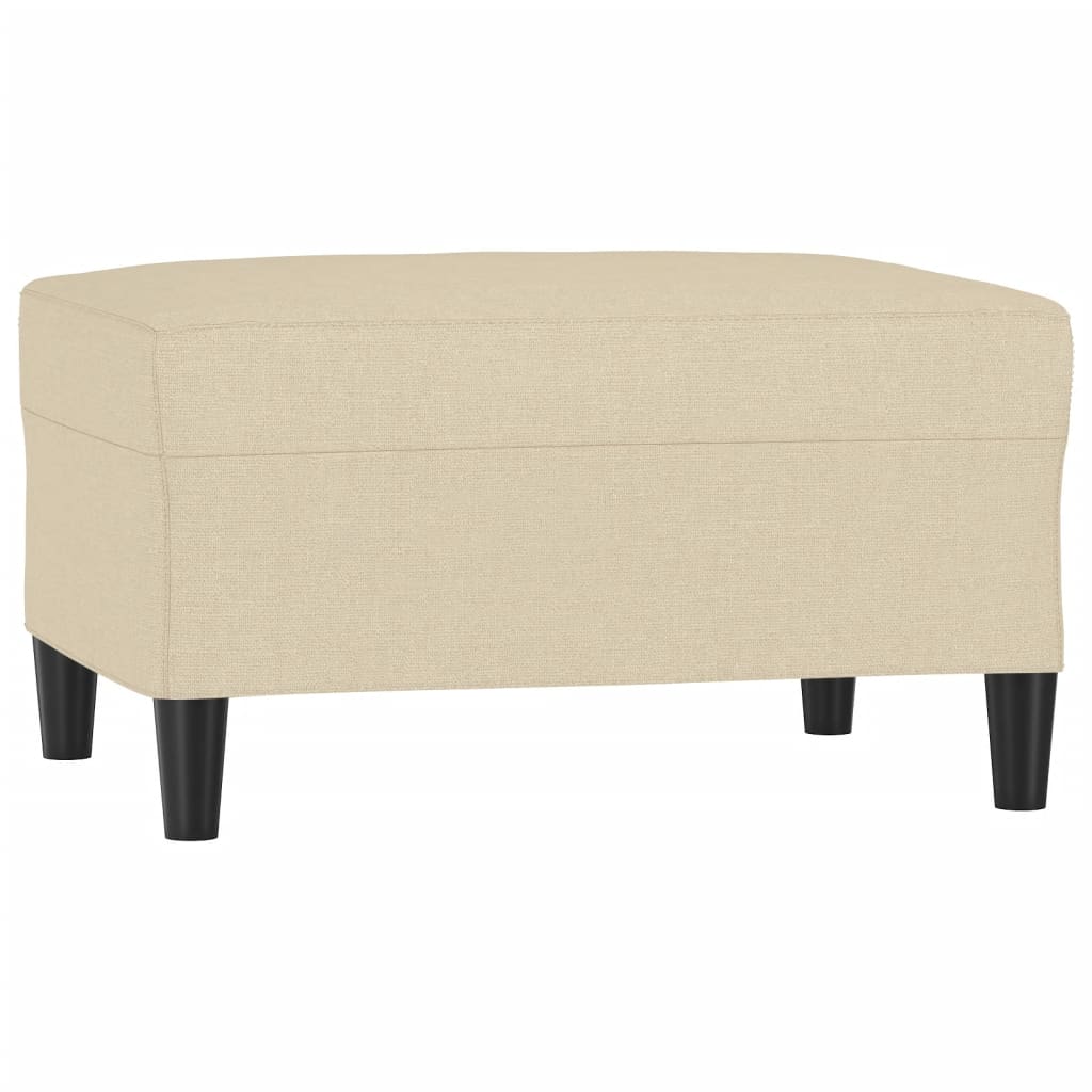 Poggiapiedi Crema 70x55x41 cm in Tessuto