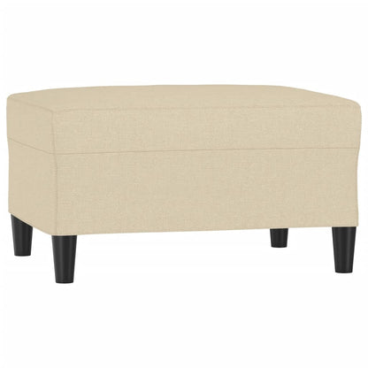 Poggiapiedi Crema 70x55x41 cm in Tessuto
