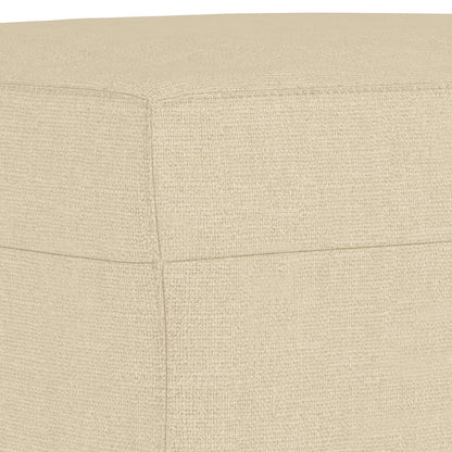 Poggiapiedi Crema 70x55x41 cm in Tessuto