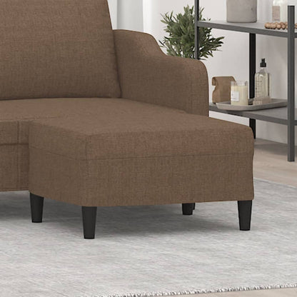Poggiapiedi Marrone 70x55x41 cm in Tessuto