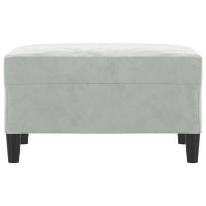Poggiapiedi Grigio Chiaro 70x55x41 cm in Velluto