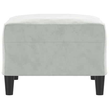 Poggiapiedi Grigio Chiaro 70x55x41 cm in Velluto
