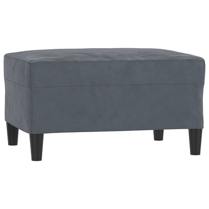 Poggiapiedi Grigio Scuro 70x55x41 cm in Velluto