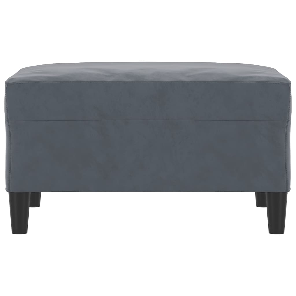 Poggiapiedi Grigio Scuro 70x55x41 cm in Velluto