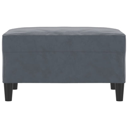 Poggiapiedi Grigio Scuro 70x55x41 cm in Velluto