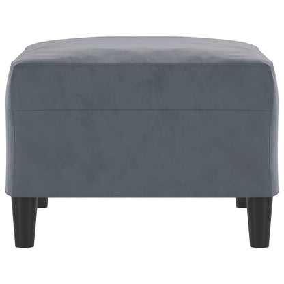 Poggiapiedi Grigio Scuro 70x55x41 cm in Velluto