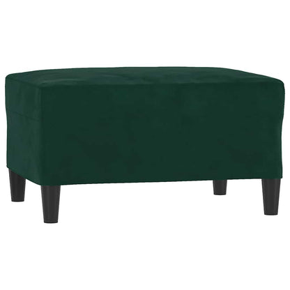 Poggiapiedi Verde Scuro 70x55x41 cm in Velluto